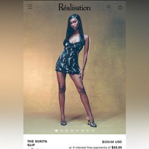 Realisation David Bowie Black Mini Dress XS NWT